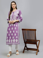 Load image into Gallery viewer, Seva Chikan Hand Embroidered Muslin Lucknowi Chikankari Kurta
