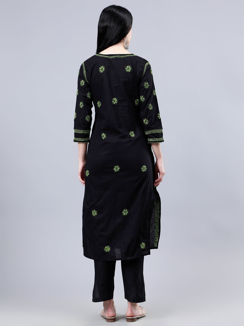 Seva Chikan Hand Embroidered Cotton Lucknowi Chikankari Kurta