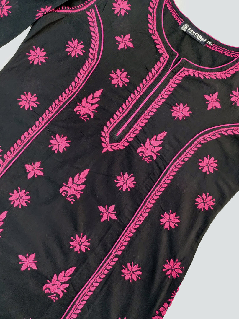 Seva Chikan Hand Embroidered Cotton Lucknowi Chikankari Kurta