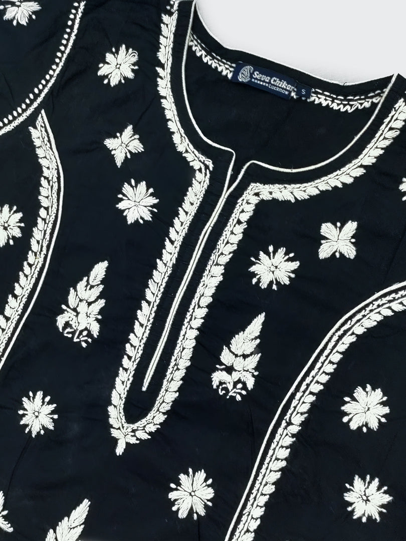 Seva Chikan Hand Embroidered Cotton Lucknowi Chikankari Kurta