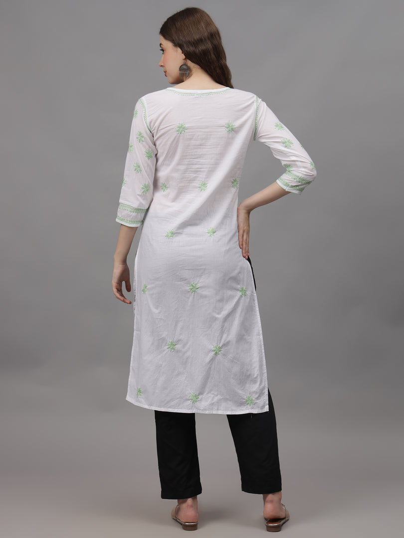 Seva Chikan Hand Embroidered Cotton Lucknowi Chikankari Kurta