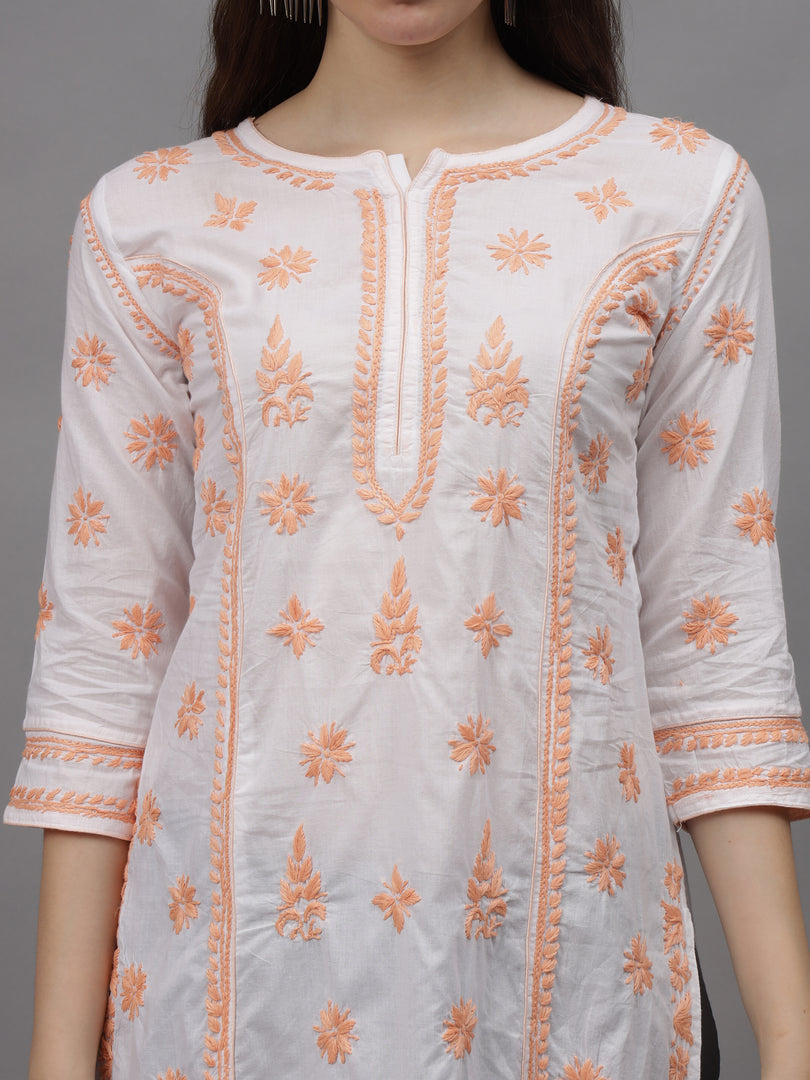 Seva Chikan Hand Embroidered Cotton Lucknowi Chikankari Kurta