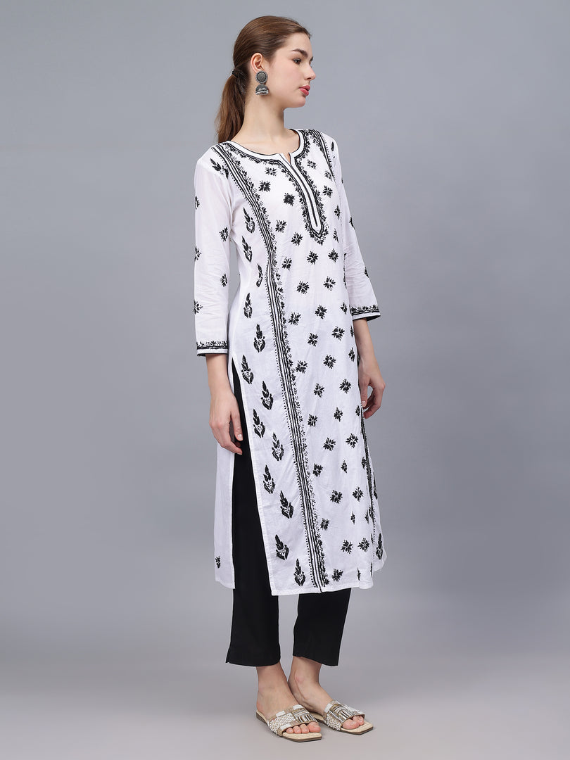 Seva Chikan Hand Embroidered Cotton Lucknowi Chikankari Kurta