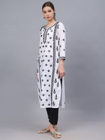 Load image into Gallery viewer, Seva Chikan Hand Embroidered Cotton Lucknowi Chikankari Kurta
