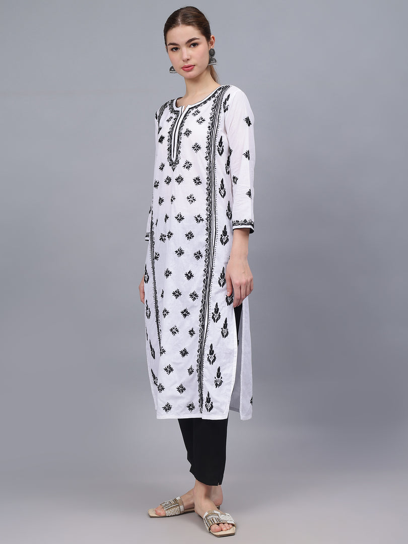 Seva Chikan Hand Embroidered Cotton Lucknowi Chikankari Kurta