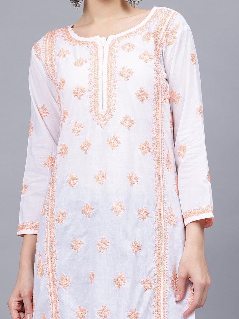 Seva Chikan Hand Embroidered Cotton Lucknowi Chikankari Kurta