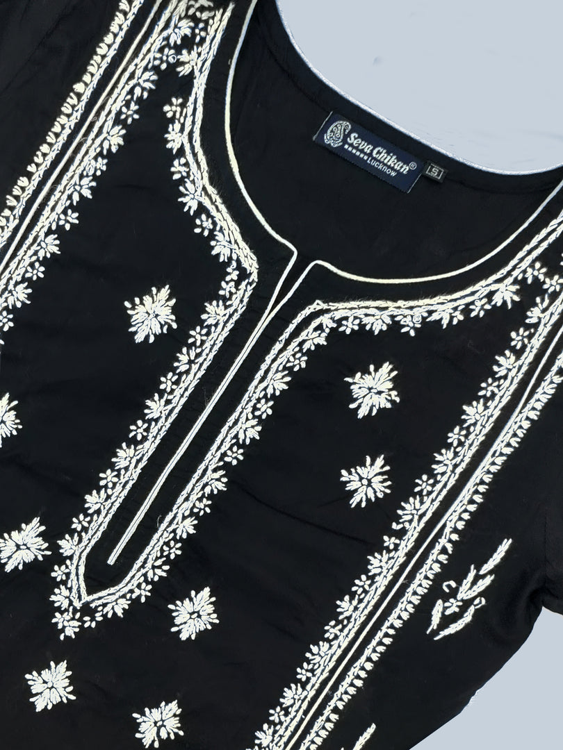 Seva Chikan Hand Embroidered Cotton Lucknowi Chikankari Kurta