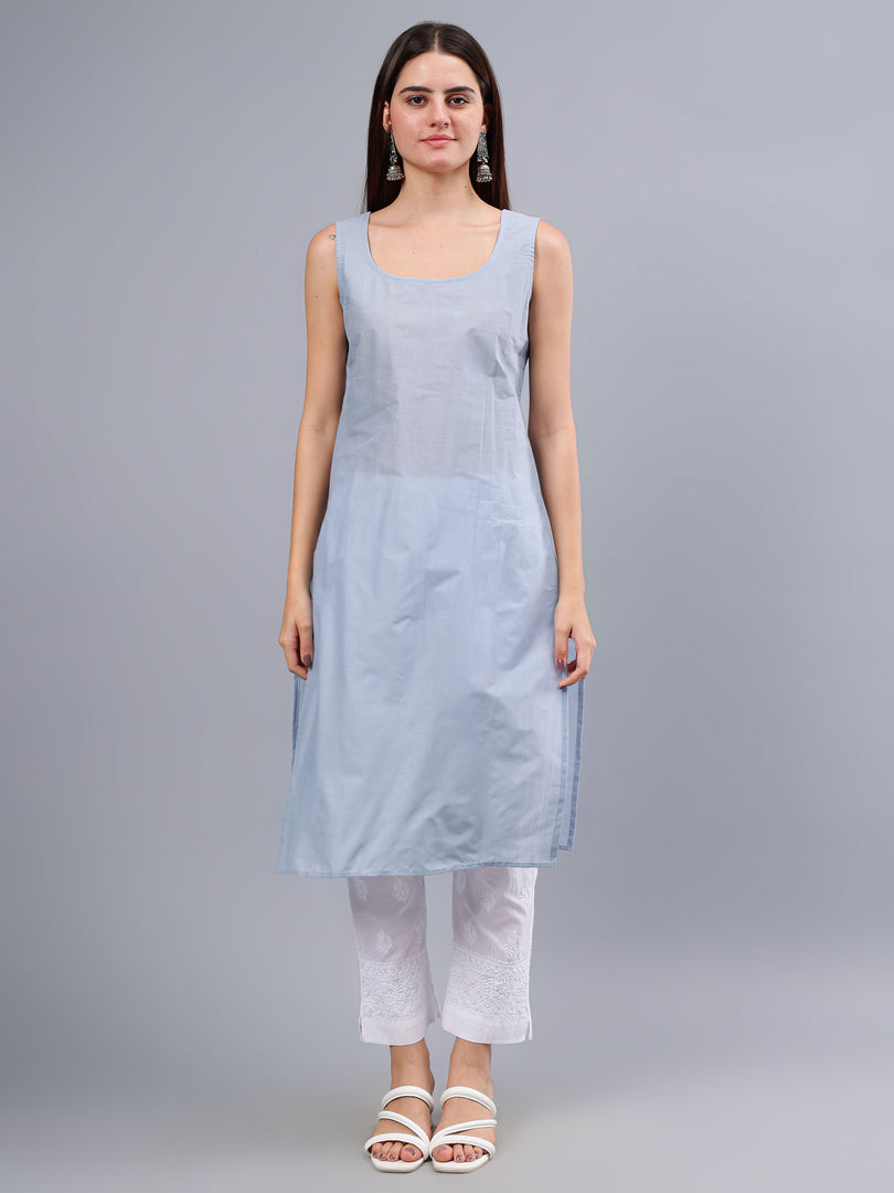 Seva Chikan Hand Embroidered Georgette Lucknowi Chikankari Kurta With Inner