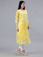 Load image into Gallery viewer, Seva Chikan Hand Embroidered Georgette Lucknowi Chikankari Kurta With Inner
