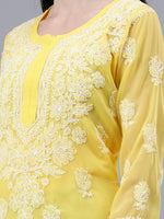 Load image into Gallery viewer, Seva Chikan Hand Embroidered Georgette Lucknowi Chikankari Kurta With Inner
