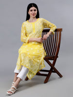 Load image into Gallery viewer, Seva Chikan Hand Embroidered Georgette Lucknowi Chikankari Kurta With Inner
