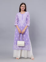 Load image into Gallery viewer, Seva Chikan Hand Embroidered Georgette Lucknowi Chikankari Kurta With Inner
