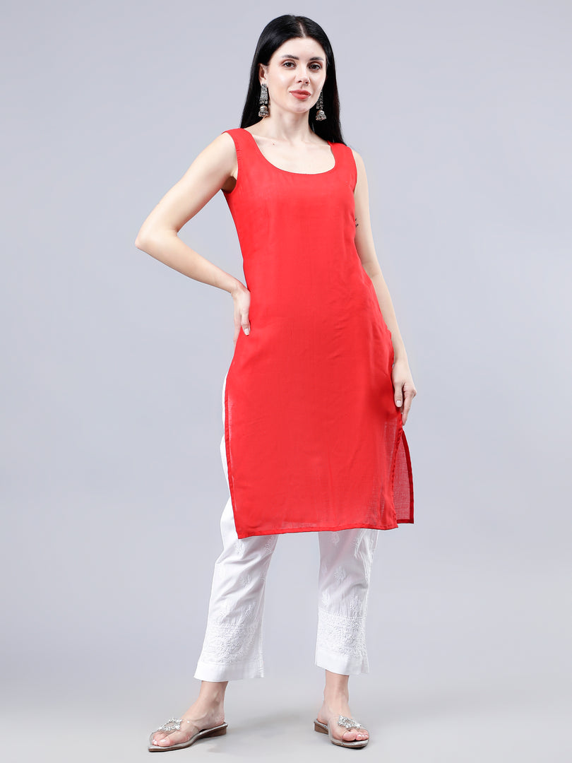 Seva Chikan Hand Embroidered Georgette Lucknowi Chikankari Kurta With Inner