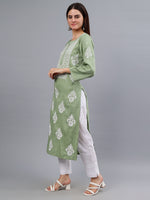 Load image into Gallery viewer, Seva Chikan Hand Embroidered Rayon Lucknowi Chikankari Kurta
