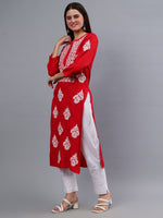 Load image into Gallery viewer, Seva Chikan Hand Embroidered Rayon Lucknowi Chikankari Kurta
