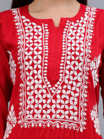 Load image into Gallery viewer, Seva Chikan Hand Embroidered Rayon Lucknowi Chikankari Kurta
