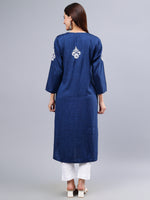 Load image into Gallery viewer, Seva Chikan Hand Embroidered Rayon Lucknowi Chikankari Kurta
