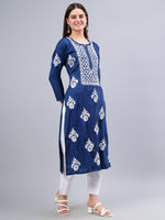 Load image into Gallery viewer, Seva Chikan Hand Embroidered Rayon Lucknowi Chikankari Kurta
