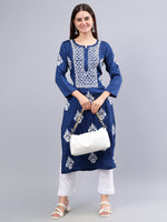 Load image into Gallery viewer, Seva Chikan Hand Embroidered Rayon Lucknowi Chikankari Kurta
