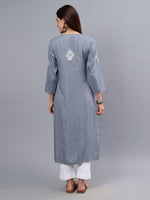 Load image into Gallery viewer, Seva Chikan Hand Embroidered Rayon Lucknowi Chikankari Kurta
