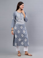 Load image into Gallery viewer, Seva Chikan Hand Embroidered Rayon Lucknowi Chikankari Kurta
