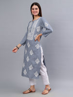 Load image into Gallery viewer, Seva Chikan Hand Embroidered Rayon Lucknowi Chikankari Kurta
