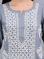 Load image into Gallery viewer, Seva Chikan Hand Embroidered Rayon Lucknowi Chikankari Kurta
