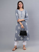 Load image into Gallery viewer, Seva Chikan Hand Embroidered Rayon Lucknowi Chikankari Kurta
