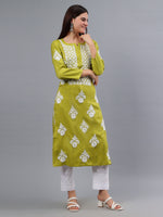 Load image into Gallery viewer, Seva Chikan Hand Embroidered Rayon Lucknowi Chikankari Kurta
