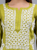 Load image into Gallery viewer, Seva Chikan Hand Embroidered Rayon Lucknowi Chikankari Kurta
