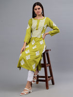 Load image into Gallery viewer, Seva Chikan Hand Embroidered Rayon Lucknowi Chikankari Kurta
