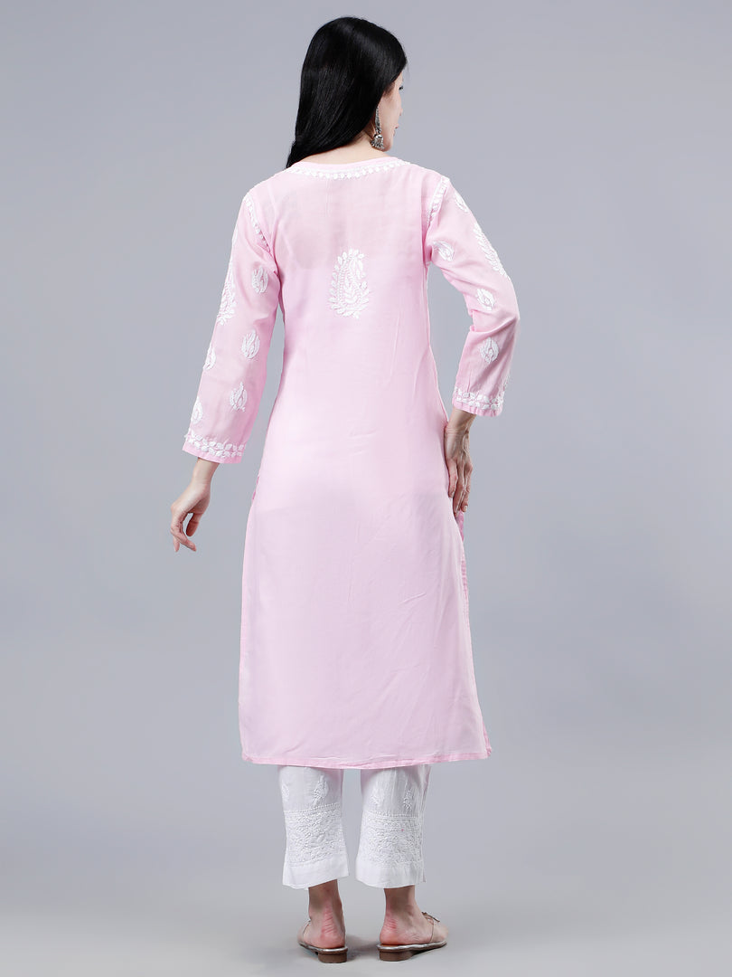 Seva Chikan Hand Embroidered Cotton Lucknowi Chikankari Kurta