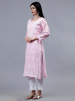 Load image into Gallery viewer, Seva Chikan Hand Embroidered Cotton Lucknowi Chikankari Kurta
