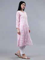 Load image into Gallery viewer, Seva Chikan Hand Embroidered Cotton Lucknowi Chikankari Kurta
