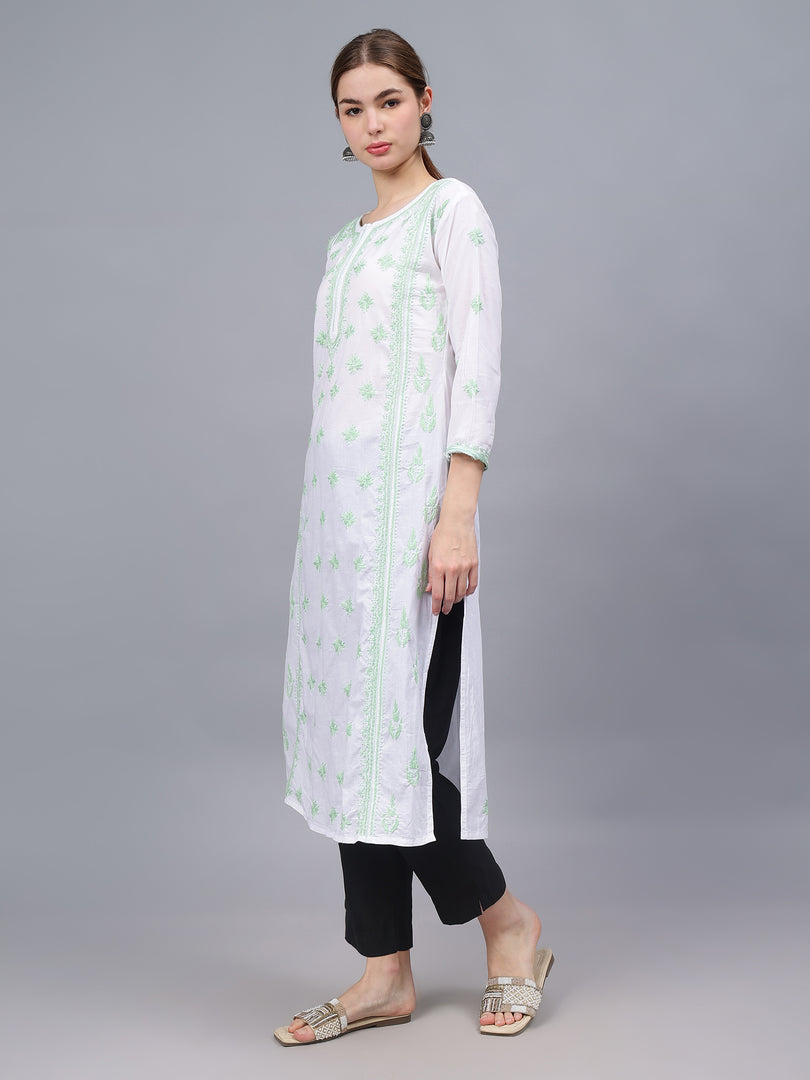 Seva Chikan Hand Embroidered Cotton Lucknowi Chikankari Kurta