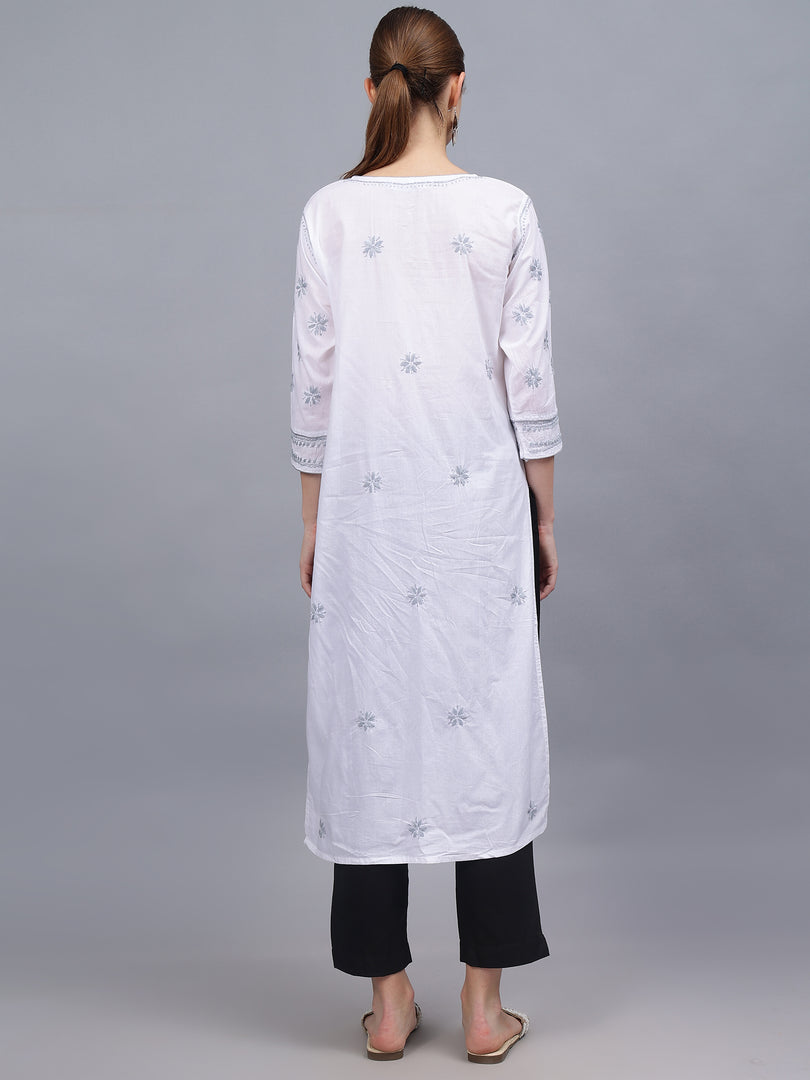 Seva Chikan Hand Embroidered Cotton Lucknowi Chikankari Kurta