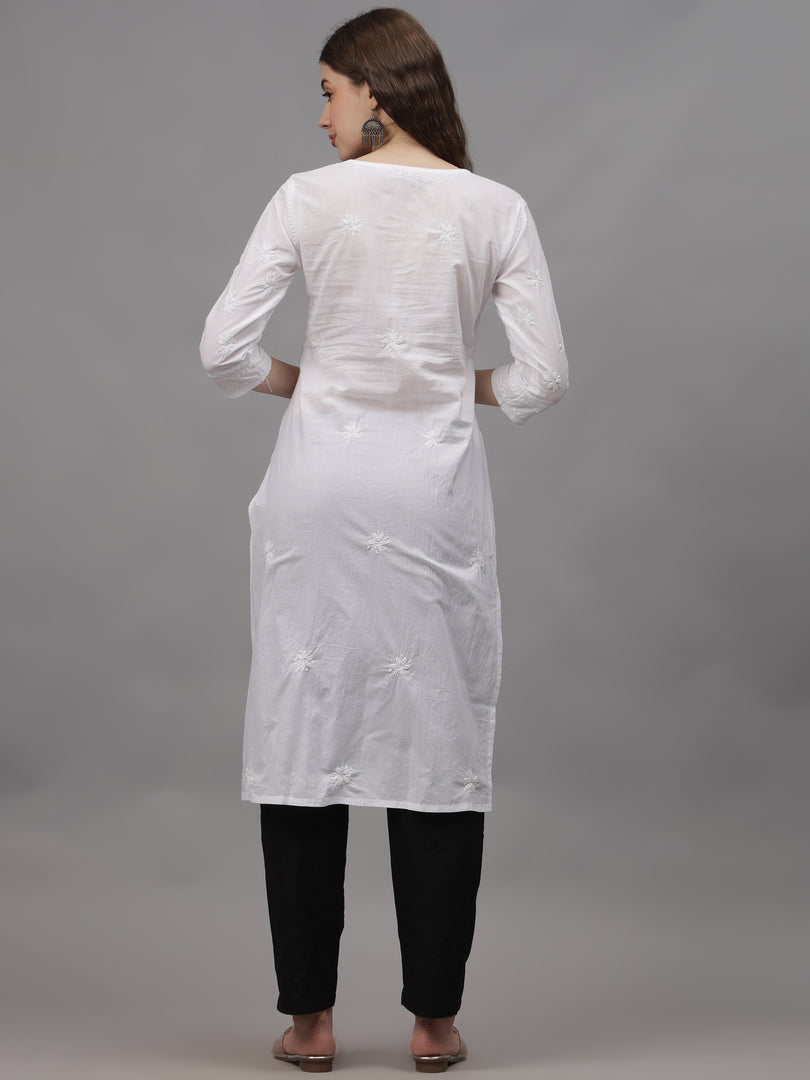 Seva Chikan Hand Embroidered Cotton Lucknowi Chikankari Kurta