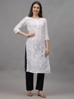 Load image into Gallery viewer, Seva Chikan Hand Embroidered Cotton Lucknowi Chikankari Kurta
