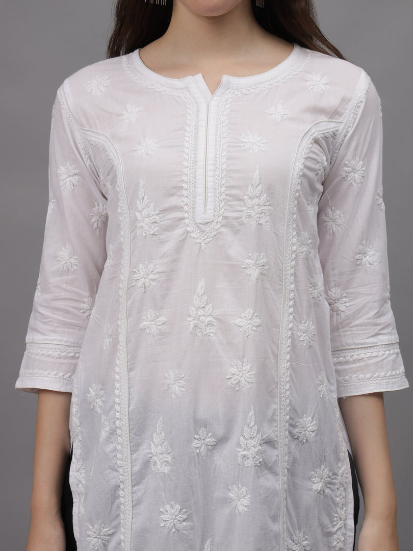 Seva Chikan Hand Embroidered Cotton Lucknowi Chikankari Kurta