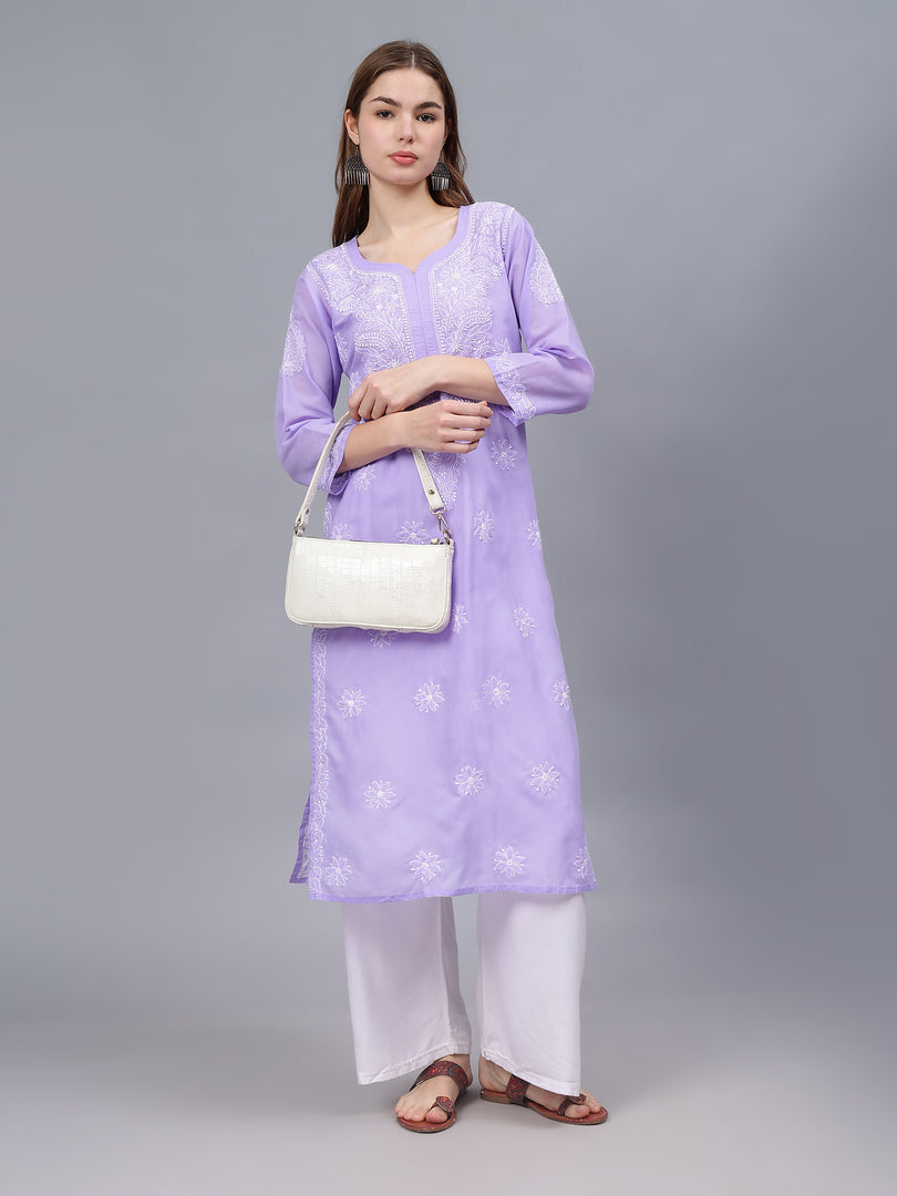 Seva Chikan Hand Embroidered Cotton Lucknowi Chikankari Kurta