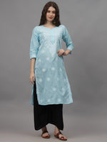 Load image into Gallery viewer, Seva Chikan Hand Embroidered Cotton Lucknowi Chikankari Kurta
