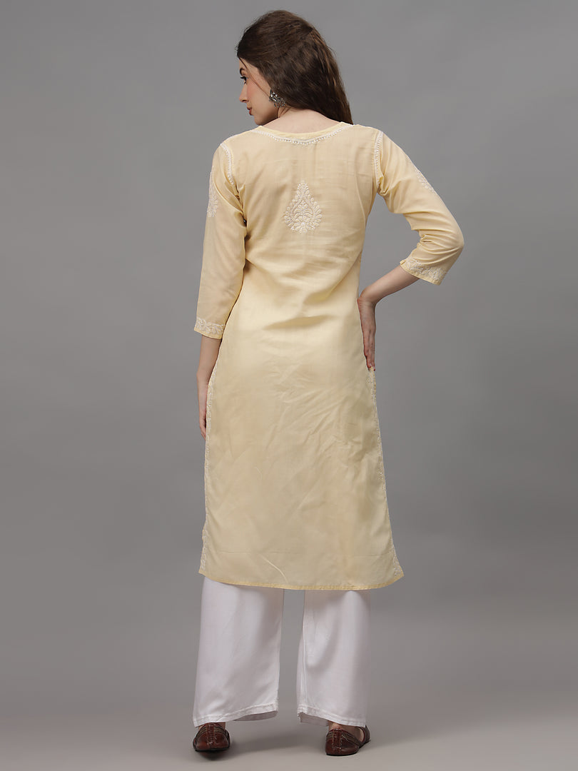 Seva Chikan Hand Embroidered Cotton Lucknowi Chikankari Kurta