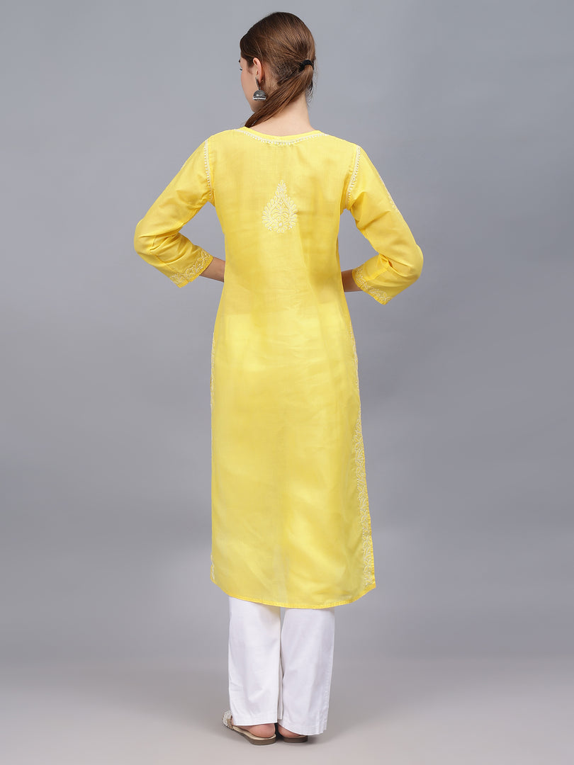 Seva Chikan Hand Embroidered Cotton Lucknowi Chikankari Kurta