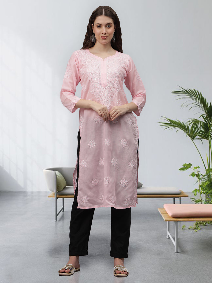 Seva Chikan Hand Embroidered Cotton Lucknowi Chikankari Kurta