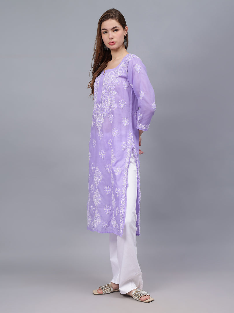 Seva Chikan Hand Embroidered Cotton Lucknowi Chikankari Kurta