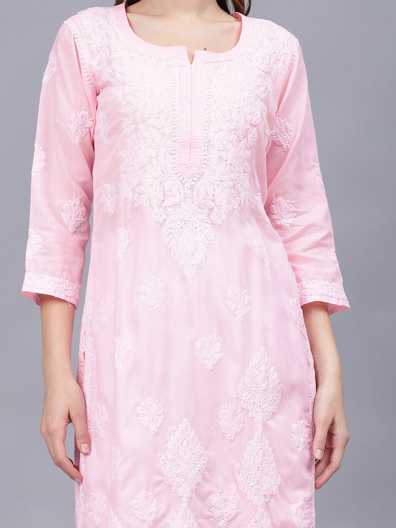 Seva Chikan Hand Embroidered Cotton Lucknowi Chikankari Kurta