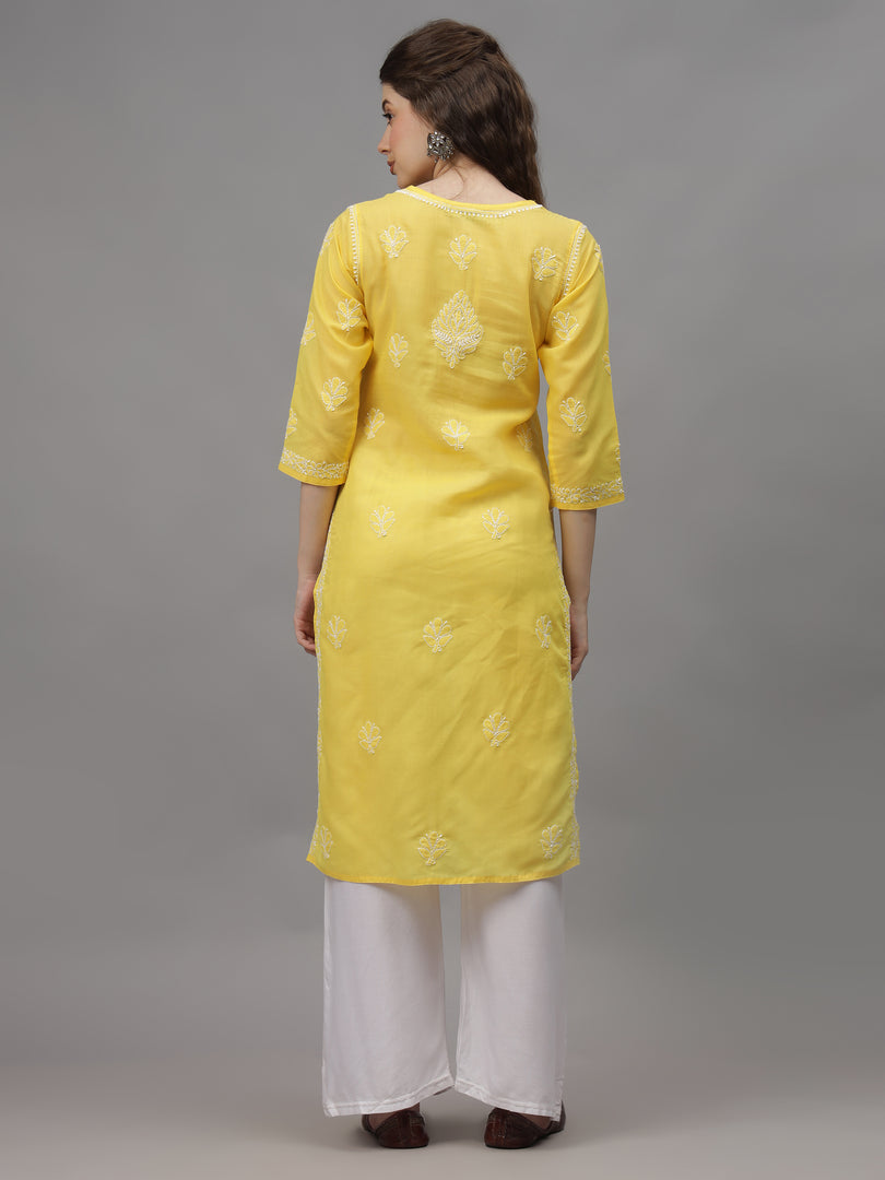 Seva Chikan Hand Embroidered Cotton Lucknowi Chikankari Kurta