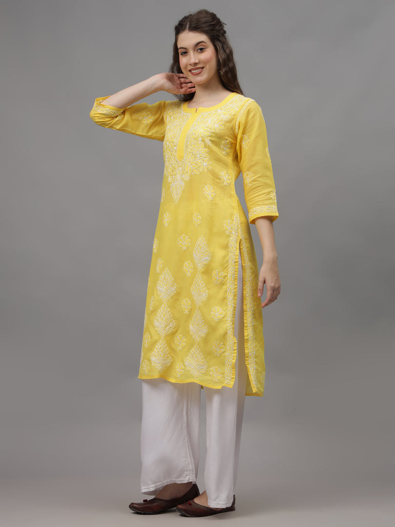 Seva Chikan Hand Embroidered Cotton Lucknowi Chikankari Kurta