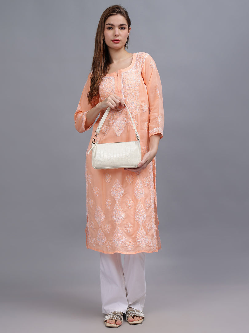 Seva Chikan Hand Embroidered Cotton Lucknowi Chikankari Kurta