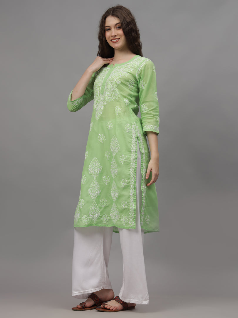 Seva Chikan Hand Embroidered Cotton Lucknowi Chikankari Kurta